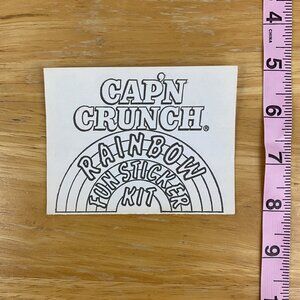 Vintage Cap'n Crunch Rainbow Fun Sticker Cereal Premium Lafoote Beast Smedley